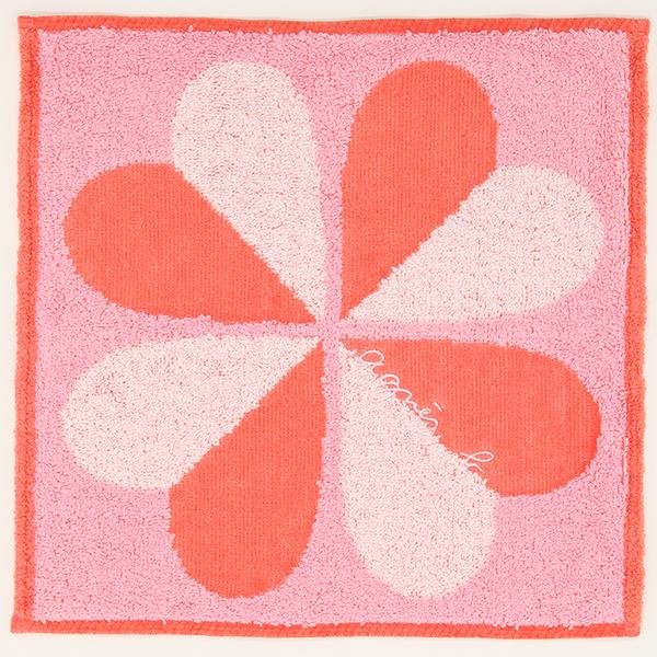 agnes b. アニエスベー 大判 タオルハンカチ(28cm)ハートクローバー 【agnes b】