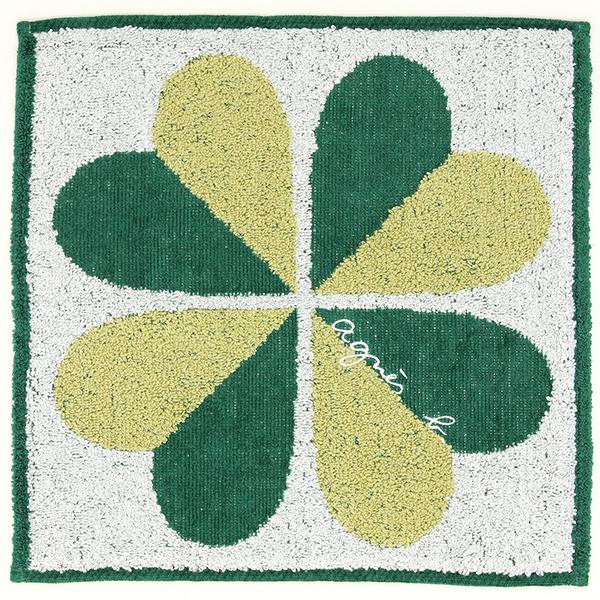 agnes b. アニエスベー 大判 タオルハンカチ(28cm)ハートクローバー 【agnes b】 - 画像 (2)