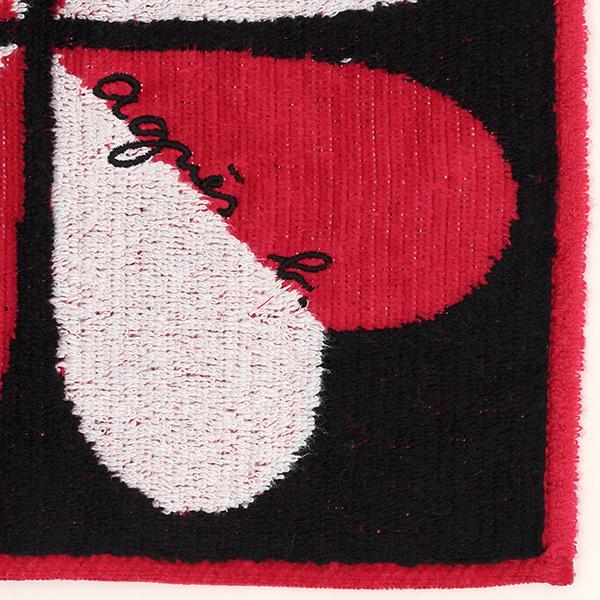 agnes b. アニエスベー 大判 タオルハンカチ(28cm)ハートクローバー 【agnes b】 - 画像 (4)