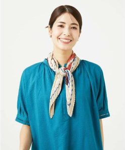 GIANNI LO GIUDICE パターンMIXプリーツプチスカーフ