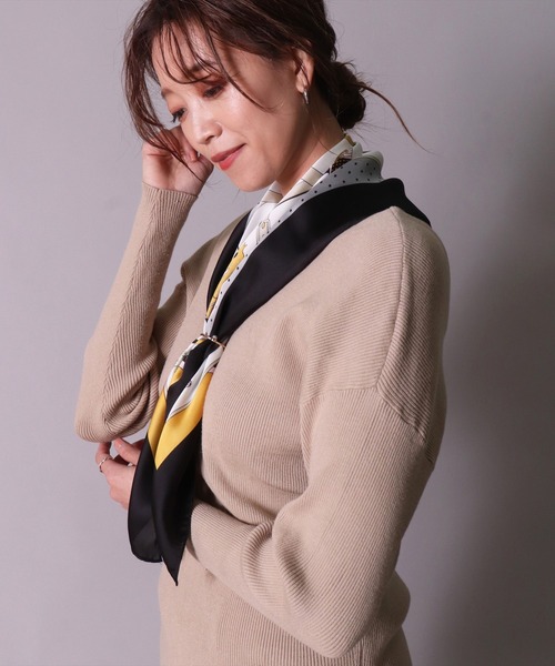 BAYBLO スカーフ バンダナ (CR)「ユニセックス」「リング付き」ビット & 馬車柄 プリント レディース メンズ - 画像 (5)