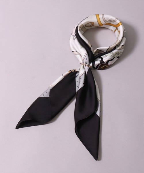 BAYBLO スカーフ バンダナ (CR)「ユニセックス」「リング付き」ビット & 馬車柄 プリント レディース メンズ - 画像 (8)