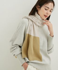 LE CERCLE par rope' ストール マフラー バイカラーロングマフラー レディース