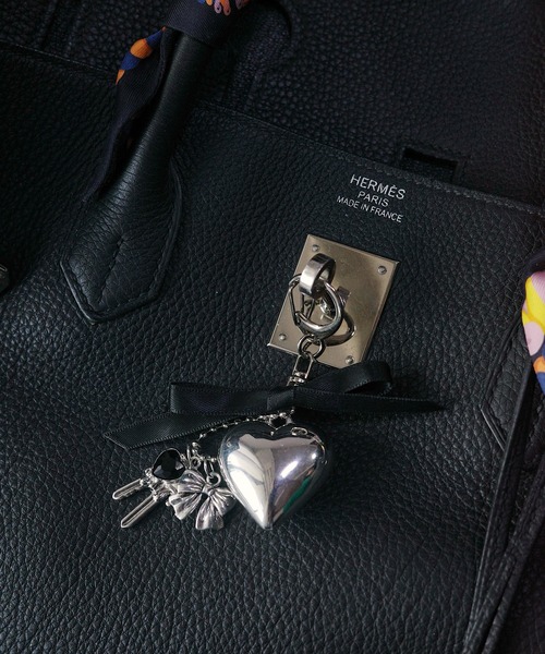 キーホルダー メタルハート&リボンチャーム - 画像 (7)