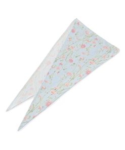 ITS'DEMO スカーフ バンダナ 「接触冷感／UV／手洗い可」ボタニカル柄ひし形スカーフ レディース