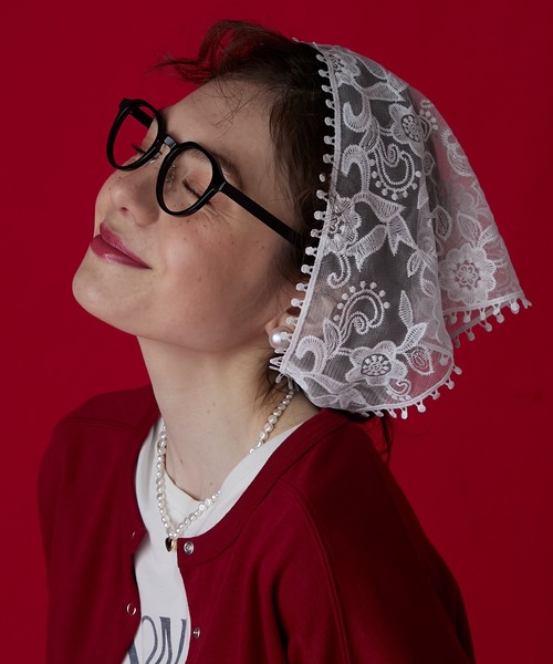 BONLECILL Marche スカーフ バンダナ 「BONLECILL Marche」アソートレースバブーシュカ/三角巾 レディース - 画像 (3)