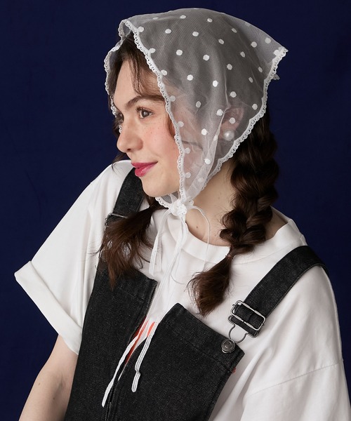 BONLECILL Marche スカーフ バンダナ 「BONLECILL Marche」アソートレースバブーシュカ/三角巾 レディース - 画像 (6)