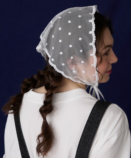 BONLECILL Marche スカーフ バンダナ 「BONLECILL Marche」アソートレースバブーシュカ/三角巾 レディース - 画像 (7)