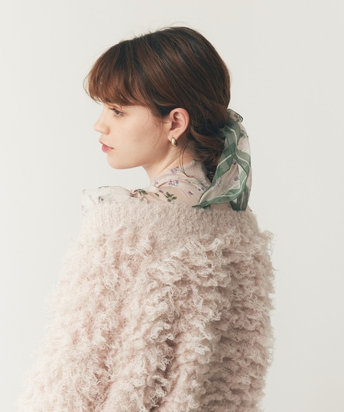 DEICY スカーフ バンダナ シアーシフォンフラワースカーフ レディース - 画像 (4)