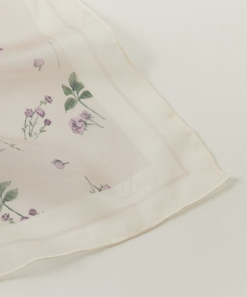 DEICY スカーフ バンダナ シアーシフォンフラワースカーフ レディース - 画像 (2)