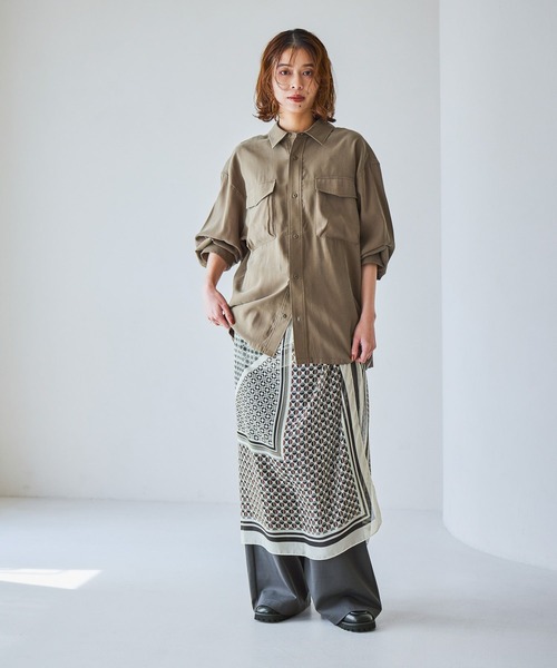 studio CLIP ストール マフラー 大判シフォンスカーフ レディース - 画像 (4)