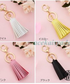 バックチャーム ストラップ キーホルダー フリンジ チャーム タッセル レザー 飾り 飾り物