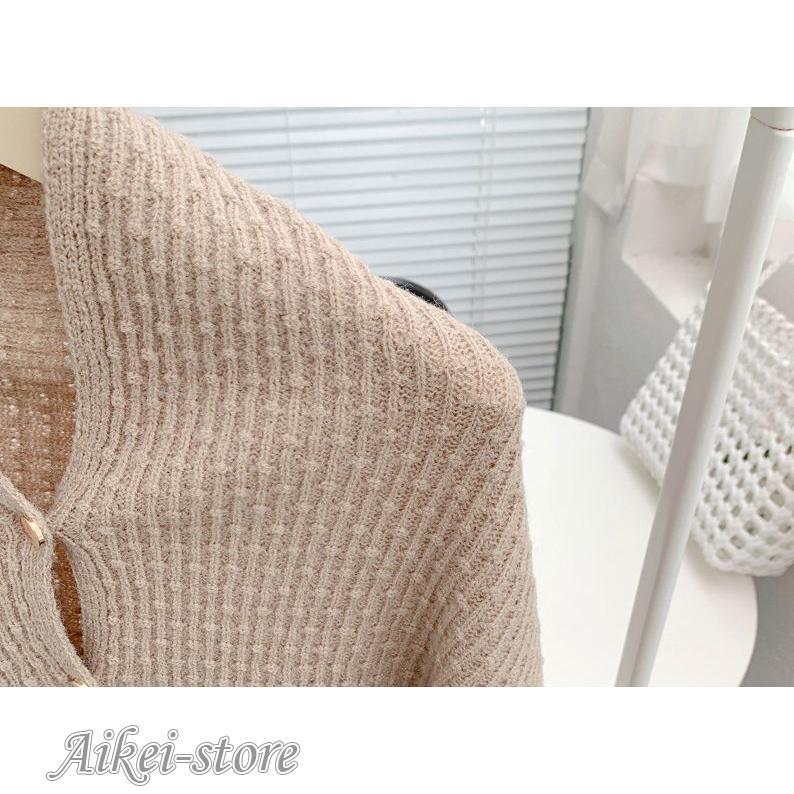 ストール ボタン付き レディース 女性用 ニット 大判 ポンチョ風 カーディガン風 羽織り 無地 冷房対策 防寒対策 おしゃれ シンプル - 画像 (7)