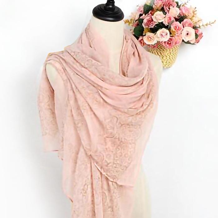 ストール 花柄 ショール レディース やわらかい 夏 秋 春 薄手 ロング お洒落 スカーフ マフラー プリント フラワー 模様 母の日 ピンク