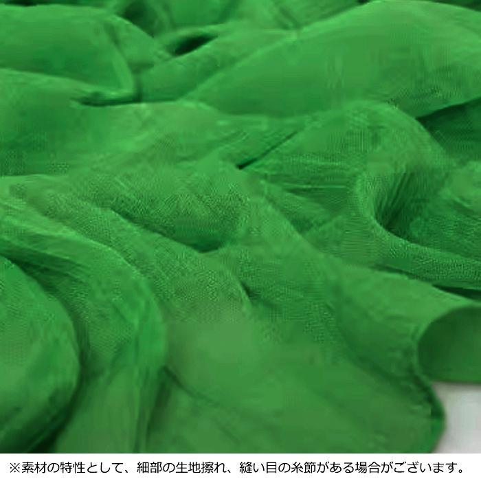 数量限定 緑ストール 無地 ロング 大判 スカーフ マフラー 薄手 シワ 皺 夏 春 秋 ガーゼ 柔らかい 定番 シンプル