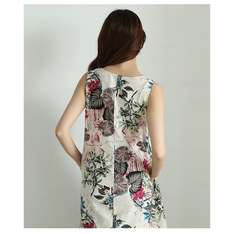 Sawa a la mode レディース ワンピース 花柄 ロング丈 ノースリーブ ワンピ 足首丈 ボタニカル柄 フレア 草花 綿 大人可愛い 大人 可愛い 30代 40代 50代 60代 サワアラモード - 画像 (7)