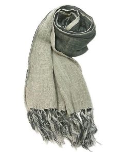 ストール ダブル 濃グレー×薄グレー エスニックストール レディース メンズ 大判 おしゃれなストール アジアンファッション アジアン雑貨 バリ雑貨 タイ