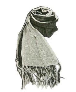 ストール ダブル 黒×白 エスニックストール レディース メンズ 大判 おしゃれなストール アジアンファッション アジアン雑貨 バリ雑貨 タイ