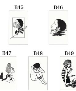 【在庫限り】2枚入+おまけ1枚付。エッジの効いたクセあり線画タトゥーシール全15種。 TATOOシール ボディシール フェイスシール フェス イベント ライブ