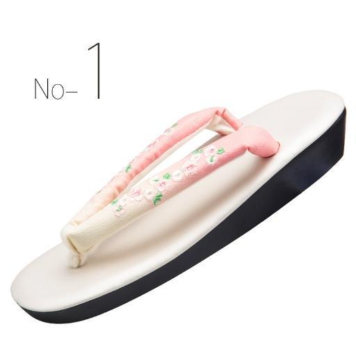 草履サンダルレディース女性大きいサイズ着物の草履ヒールぞうりグラデーション刺繍カジュアル着物小紋訪問着痛くないR芯
