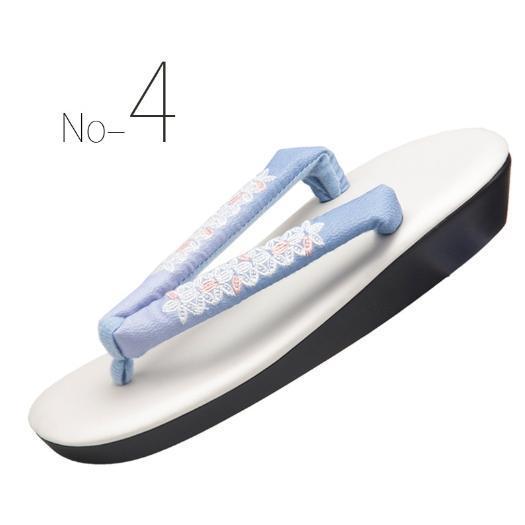草履サンダルレディース女性大きいサイズ着物の草履ヒールぞうりグラデーション刺繍カジュアル着物小紋訪問着痛くないR芯 - 画像 (4)