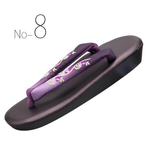 草履サンダルレディース女性大きいサイズ着物の草履ヒールぞうりグラデーション刺繍カジュアル着物小紋訪問着痛くないR芯 - 画像 (7)