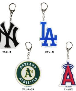 あすつく イーカム MLB キーホルダー アクリル エンゼルス ヤンキース MLB-KEY01