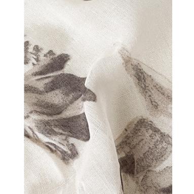 春夏ストール ボタニカル柄 大判 レディース ベージュ グレー 薄手 花柄 草木 新品 スカーフ おしゃれ 海外 - 画像 (4)