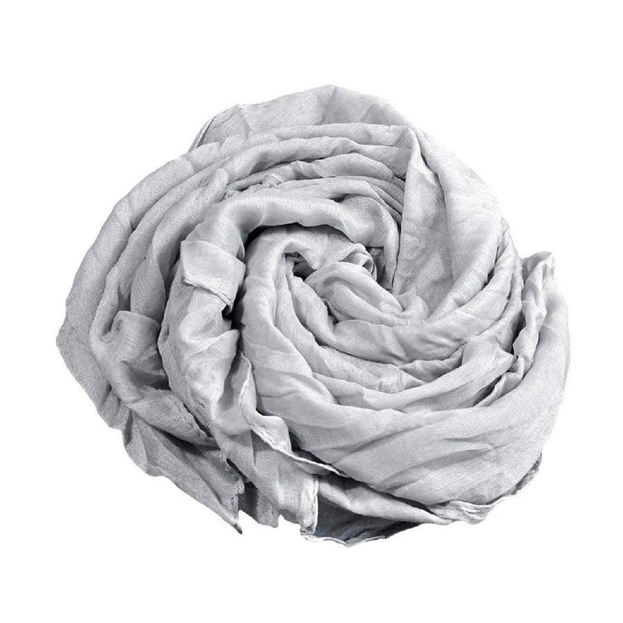 ストールクシュクシュしわ加工シンプル無地大判薄手レディースメンズ男女兼用UV対策冷房対策紫外線対策春夏 - 画像 (9)