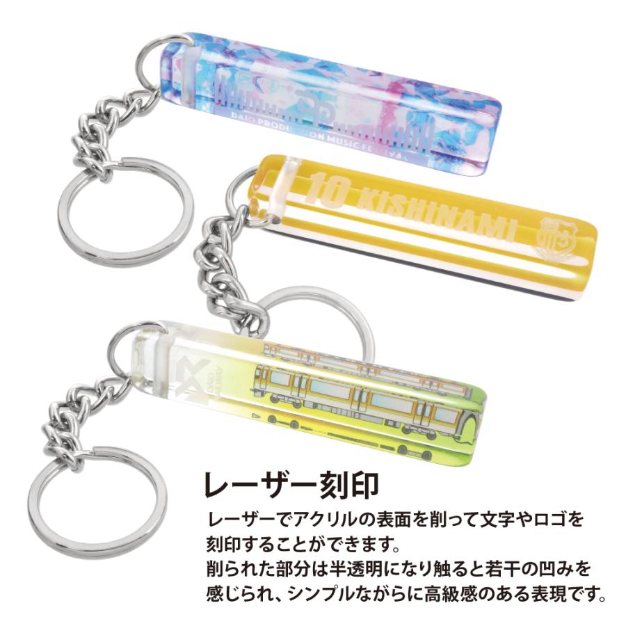 アクリルパーツ 厚口 アクリル ホテルキー 中 15×15×80mm クリア 無地 10個入り 大王製作所 - 画像 (5)