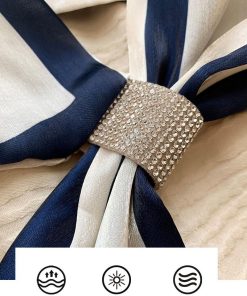 送料無料【セール】 キラキラ 無地 リバーシブルシンプルスカーフ　　7981b