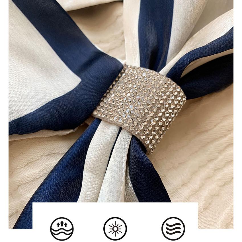 送料無料【セール】 キラキラ 無地 リバーシブルシンプルスカーフ 7981b