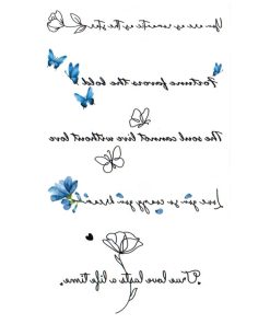 タトゥーシール 花 蝶 英文字 レギュラーサイズ hm1502
