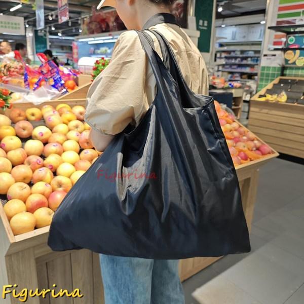エコバッグ 大容量 買い物バッグ 折り畳み 軽量 コンパクト 収納簡単 ショッピングバッグ 防水素材 コンビニバッグ 買い物袋 - 画像 (2)