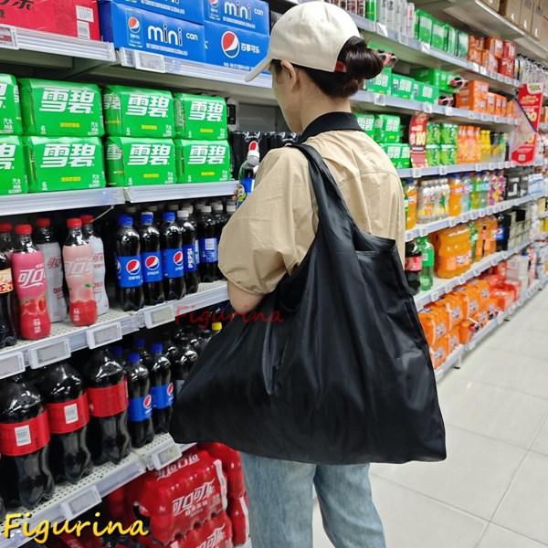 エコバッグ 大容量 買い物バッグ 折り畳み 軽量 コンパクト 収納簡単 ショッピングバッグ 防水素材 コンビニバッグ 買い物袋 - 画像 (3)