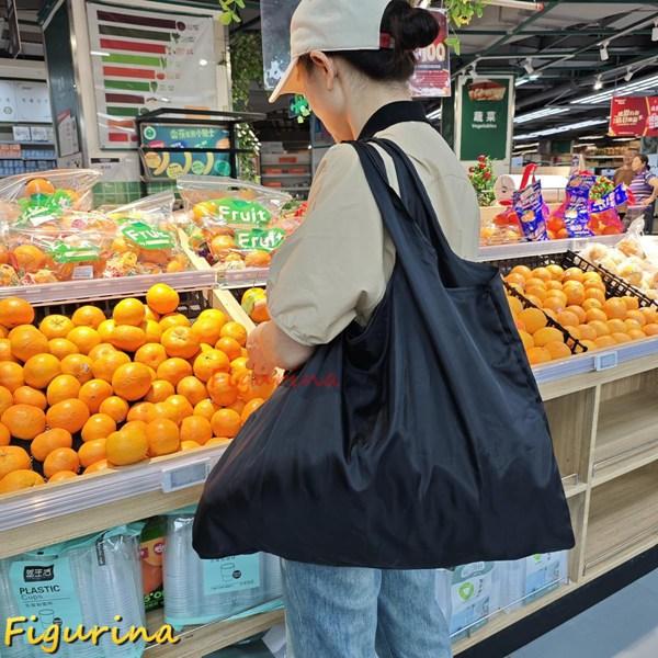 エコバッグ 大容量 買い物バッグ 折り畳み 軽量 コンパクト 収納簡単 ショッピングバッグ 防水素材 コンビニバッグ 買い物袋 - 画像 (6)