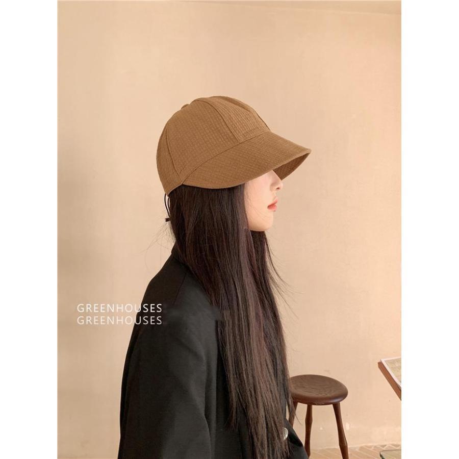 ワッフル 帽子 UVカット レディース 折りたたみ 小顔効果 日よけ 運動会 春夏 おしゃれ 高級感 自転車帽子 柔らかい - 画像 (2)