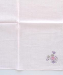 宇野千代　ガーゼハンカチ　桜刺繍　ピンク