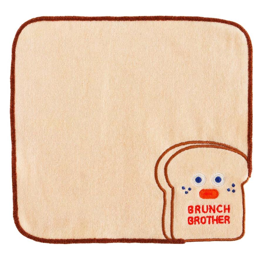 Brunch Brother 【SALE ¥880→¥550】38%OFF! ブランチブラザー コーナー刺繍タオルハンカチ トースト