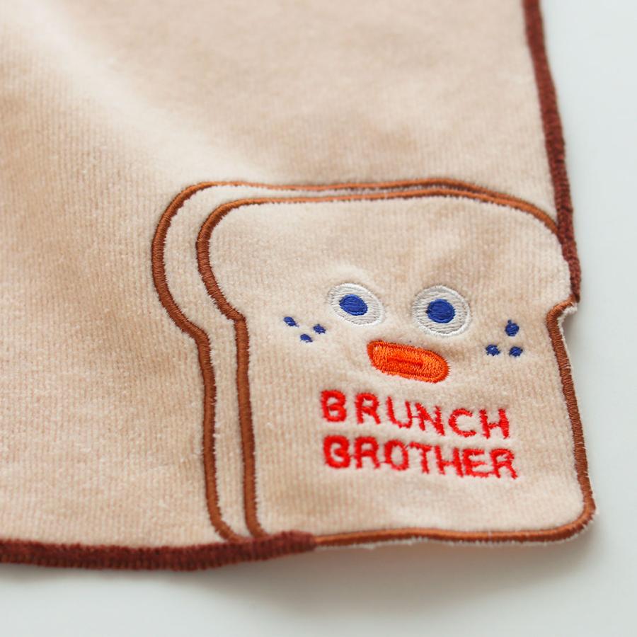 Brunch Brother 【SALE ¥880→¥550】38%OFF! ブランチブラザー コーナー刺繍タオルハンカチ トースト - 画像 (2)
