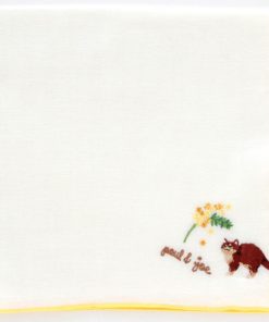 PAUL&JOE ポール＆ジョー アクセソワ　ガーゼハンカチ　ミモザ　ヌネット　アイボリー