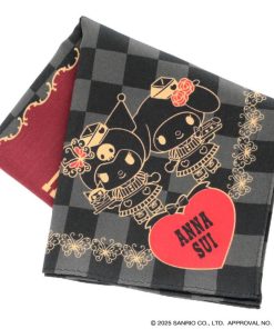 ANNA SUI アナスイ × マイメロディ クロミ　プリントハンカチ　マイメロディ・クロミ　ギンガムチェック　ブラック