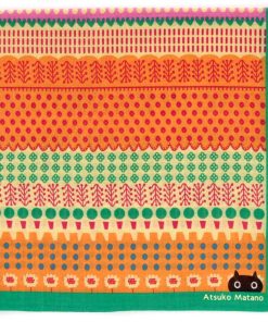 Atsuko Matano アツコマタノ プリントハンカチ スペインの庭 オレンジ