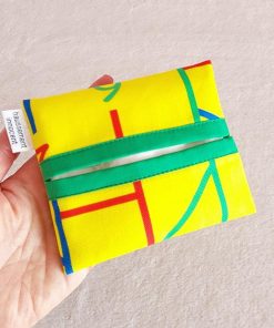 ビタミンカラーなポケットティッシュケース あみだくじ風