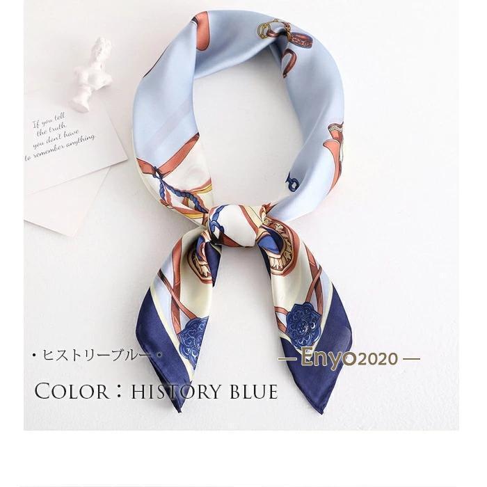 【値下げ】スカーフ 大判 シルクタッチ ストール バッグ リボン バレンタイン ギフト レディース 69cm×69cm 誕生日 結婚祝 出産祝 記念日 新築祝 - 画像 (5)