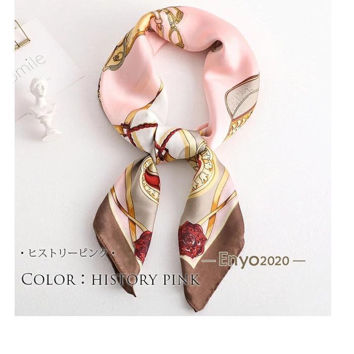 【値下げ】スカーフ 大判 シルクタッチ ストール バッグ リボン バレンタイン ギフト レディース 69cm×69cm 誕生日 結婚祝 出産祝 記念日 新築祝 - 画像 (6)