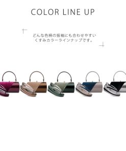 NISHIORI 【10%OFFクーポン配布中】豪華な ベロア&エナメル ツートン 草履バッグ セット 3枚芯のヒール 厚底 草履 選べる 5色 くすみカラー 足が痛く