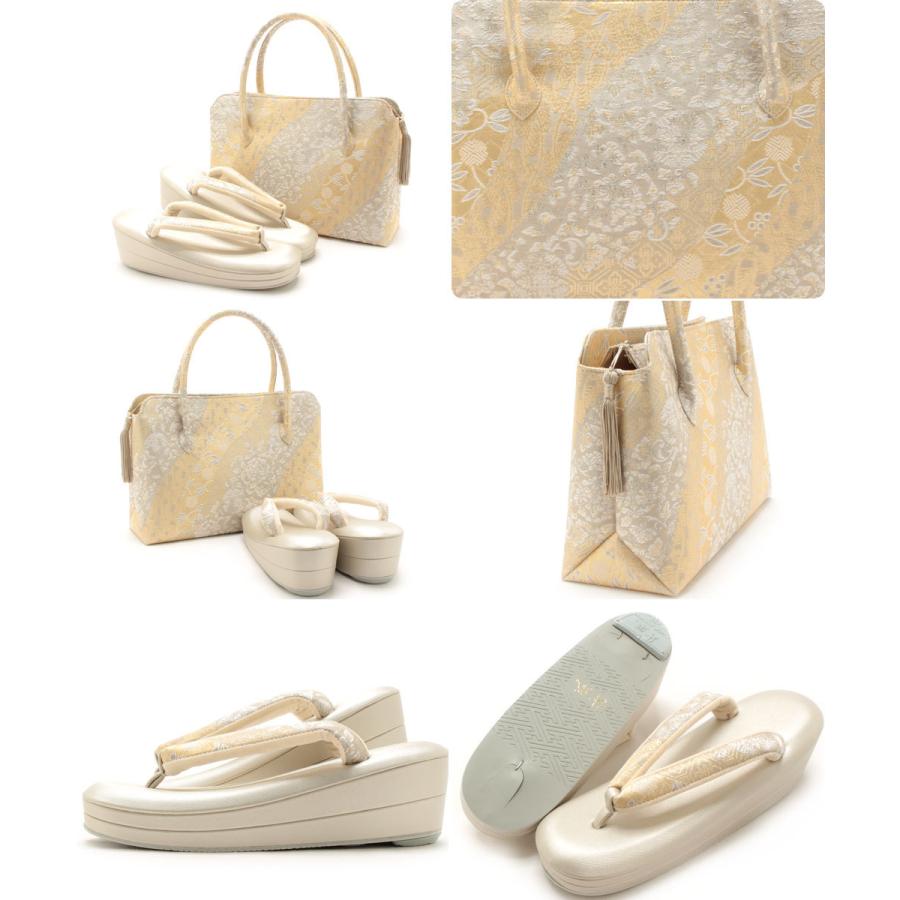 Kisste 草履バッグセット 留袖 訪問着 紗織 沙織 S M L LL フリーサイズ 小さい 大きい 金 POINT - 画像 (4)