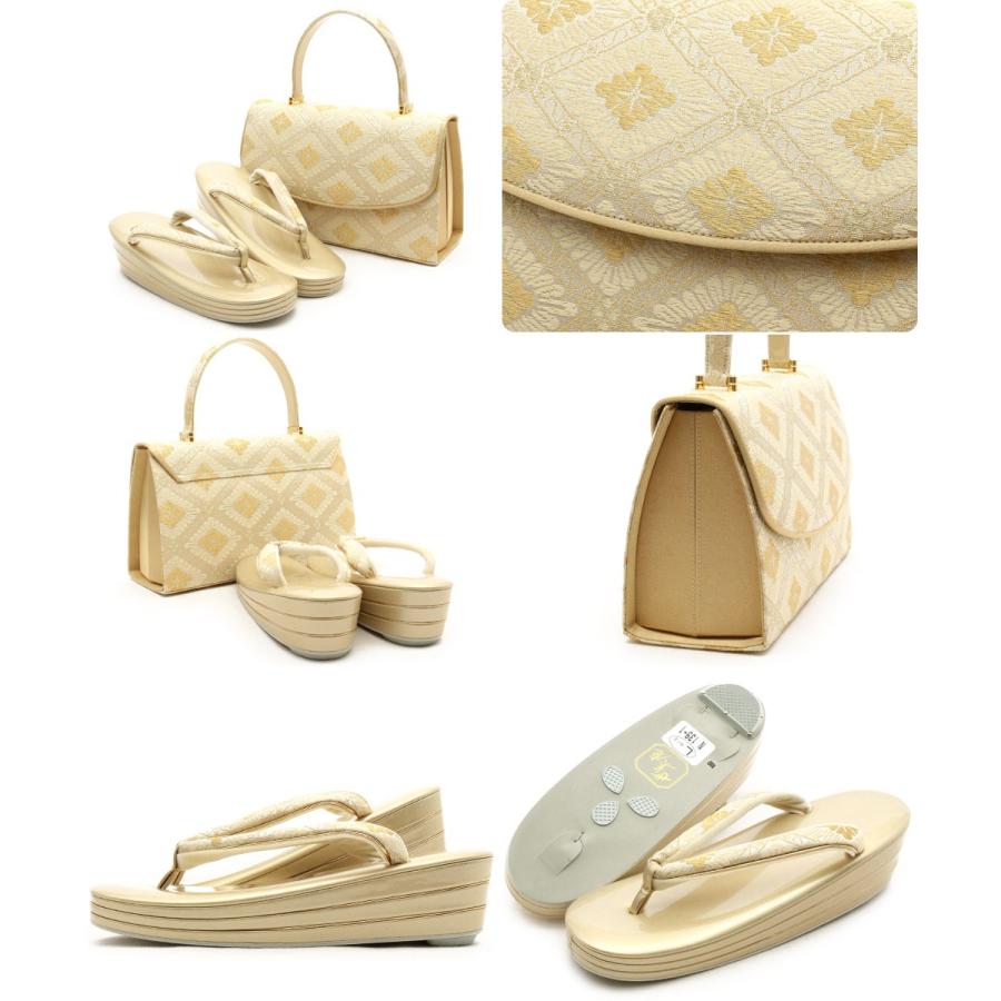 Kisste 草履バッグセット 留袖 訪問着 L フリーサイズ 金 銀 礼装 フォーマル 女性 POINT - 画像 (5)