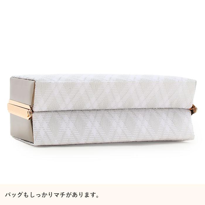 Kisste 草履バッグセット 成人式 振袖用 成人用 フリー LL グレージュ メタリック アーガイル 花菱 帯地 エナメル 3枚芯 POINT - 画像 (4)